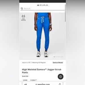 Royal blue figs scrub pants medium tall